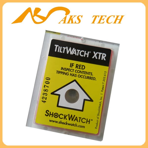 TiltWatch XTR package warning label indicator